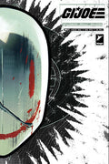 Mask with red and black design on a G.I. Joe branded background