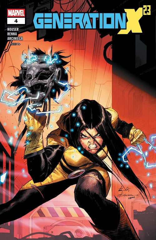 Comic book cover featuring two characters with superhero poses against a dynamic background.