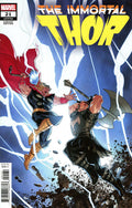 Comic book cover featuring 'The Immortal Thor' with two characters in action.