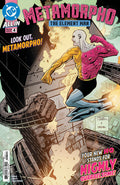 Comic book cover featuring Metamorpho, the Element Man, with dynamic action pose.