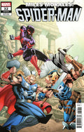 Comic book cover featuring Spider-Man in action with other characters.