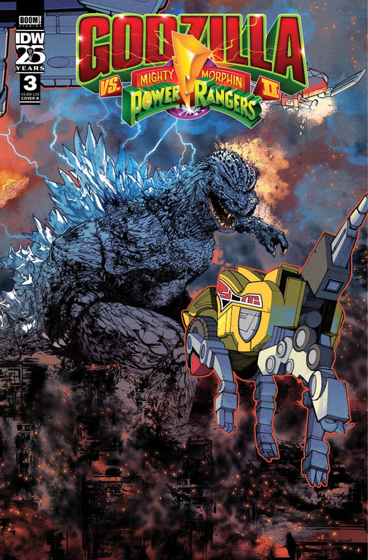 Godzilla Vs. The Mighty Morphin Power Rangers (2024) #3B