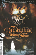 Comic book cover of 'The Dreaming Waking Hours' with a dark and eerie design.