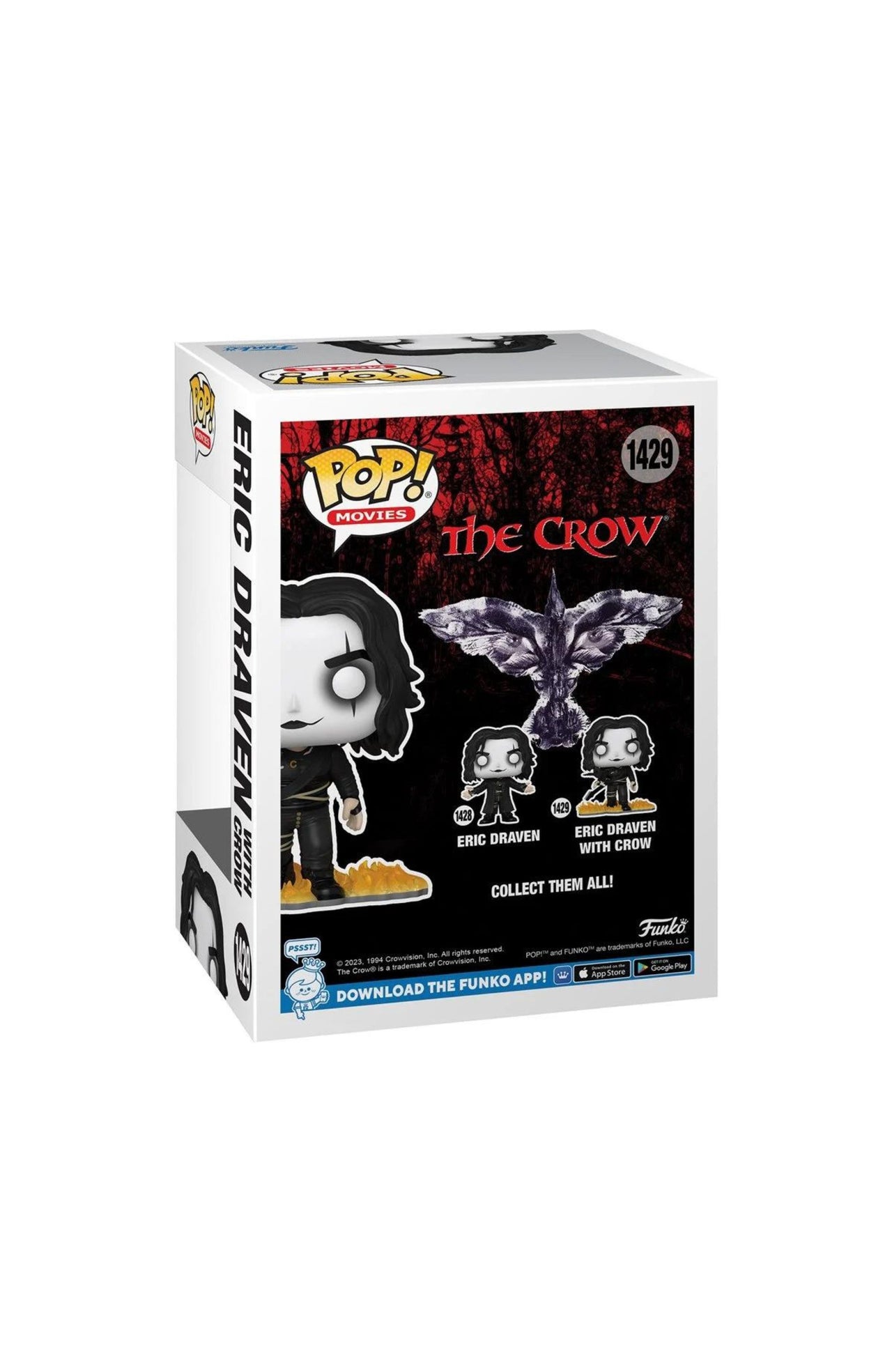 The Crow Eric Draven with Crow Funko Pop! Vinyl Figure #1429