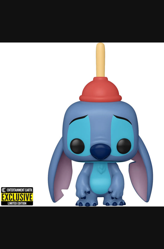 Lilo & Stitch Stitch with Plunger Funko Pop! Vinyl Figure #1354 - Entertainment Earth Exclusive