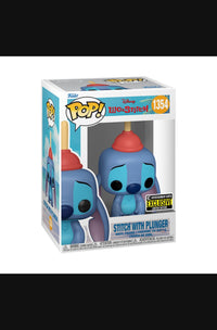 Thumbnail for Lilo & Stitch Stitch with Plunger Funko Pop! Vinyl Figure #1354 - Entertainment Earth Exclusive