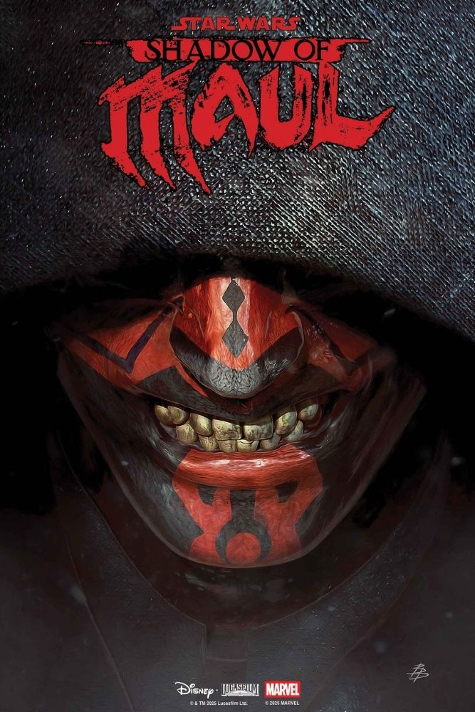 Character mask with red and black design, featuring 'Star Wars: Shadow of Maul' text.