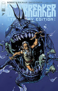 Comic book cover featuring a large creature and a person with 'Image Comics' branding.