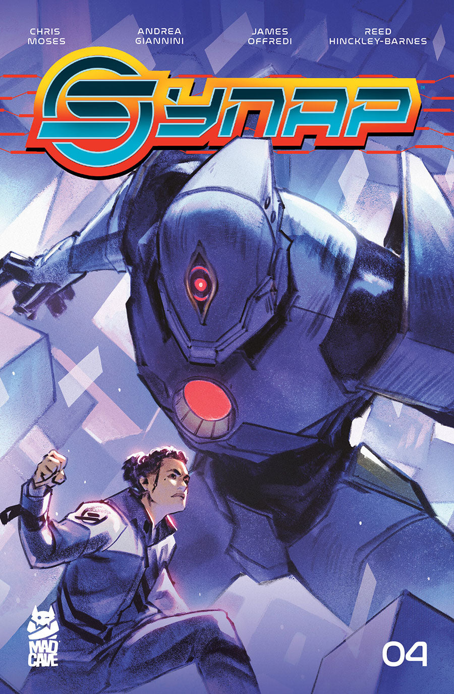 Comic book cover with a robot and a person, featuring the title 'Swap' and artist names.