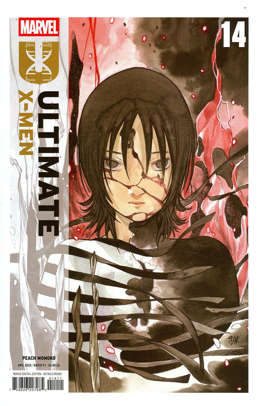 Comic book cover of 'Ultimate X-Men' featuring a character with a dark background and Marvel logo.