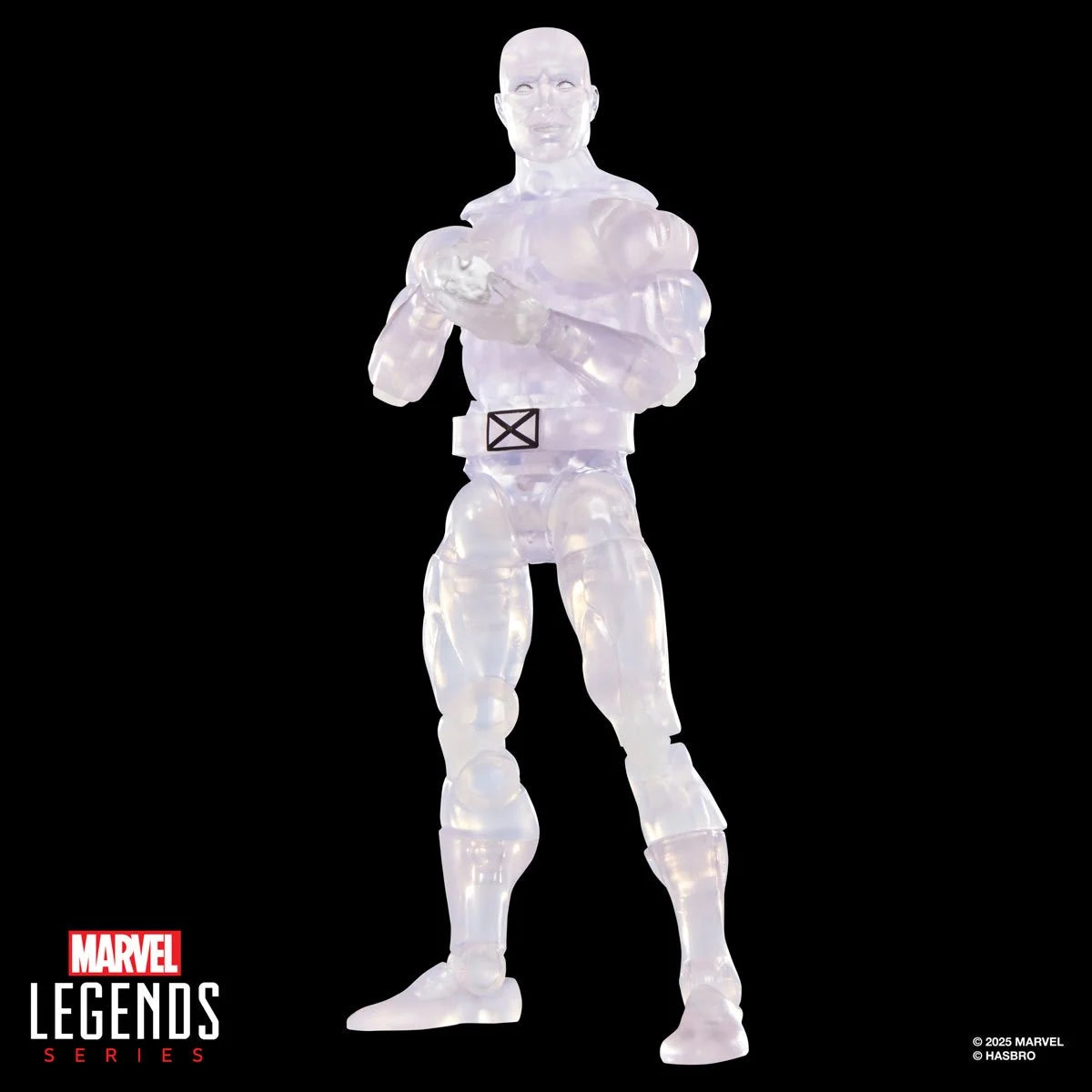 Marvel Legends series figure with glowing white body on a black background