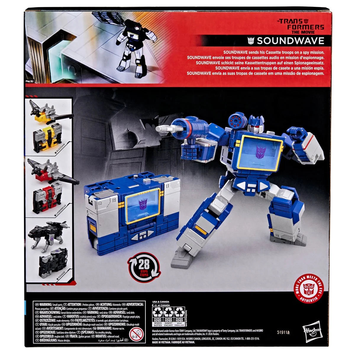 Transformers Studio Series 86 The Transformers: The Movie Leader Class Soundwave