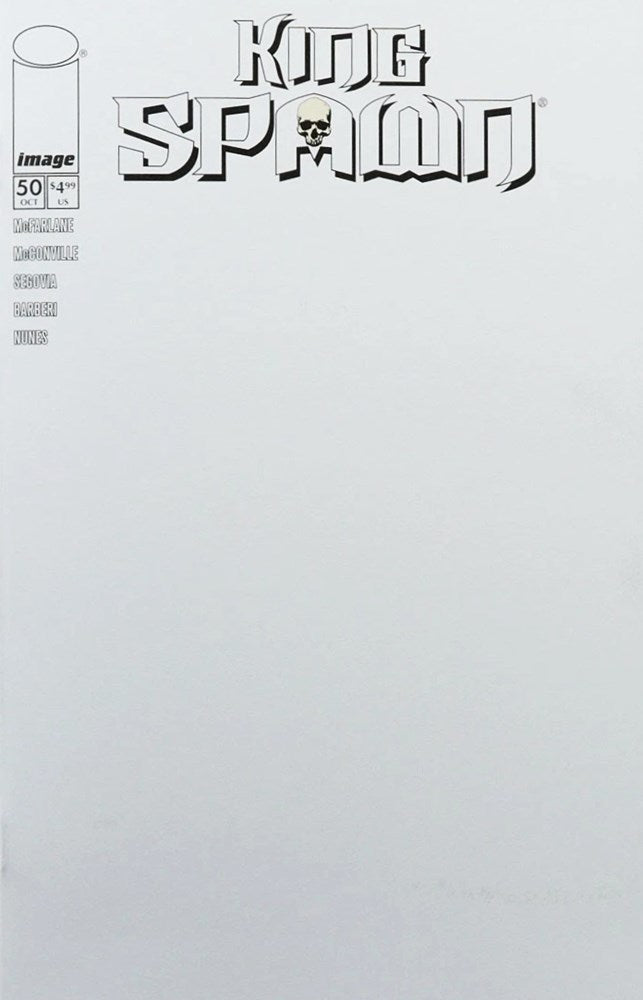 King Spawn comic book cover with logo and title on a white background