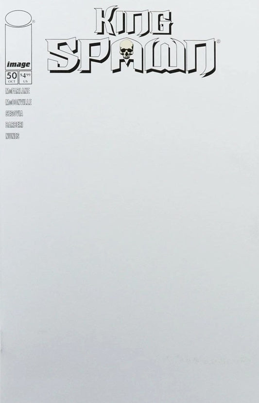 King Spawn comic book cover with logo and title on a white background