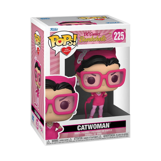 Pop! Heroes: Breast Cancer Awareness Bombshell - Catwoman #225 Vinyl Figure