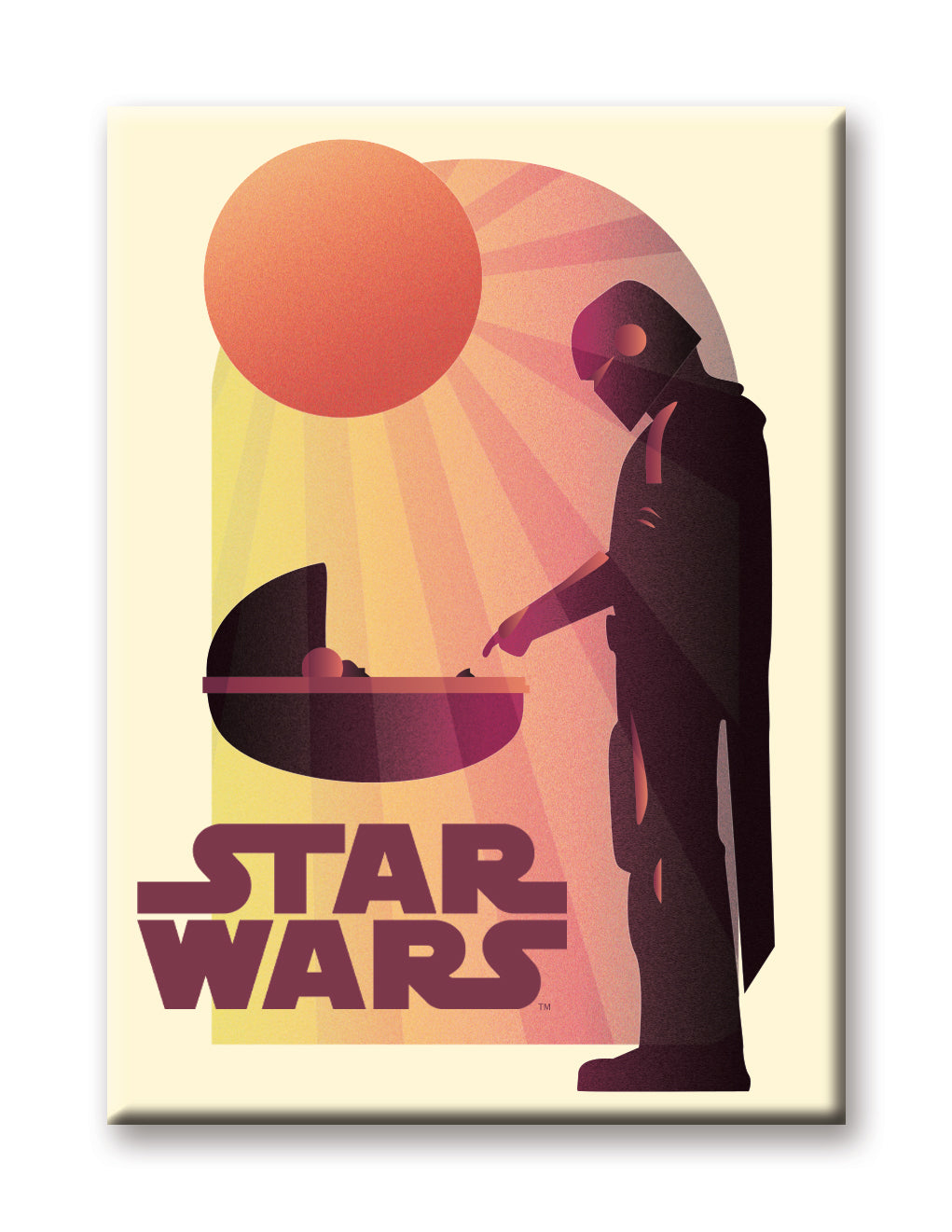 Star Wars Mandalorian Child Flat Magnet: Mando And Grogu