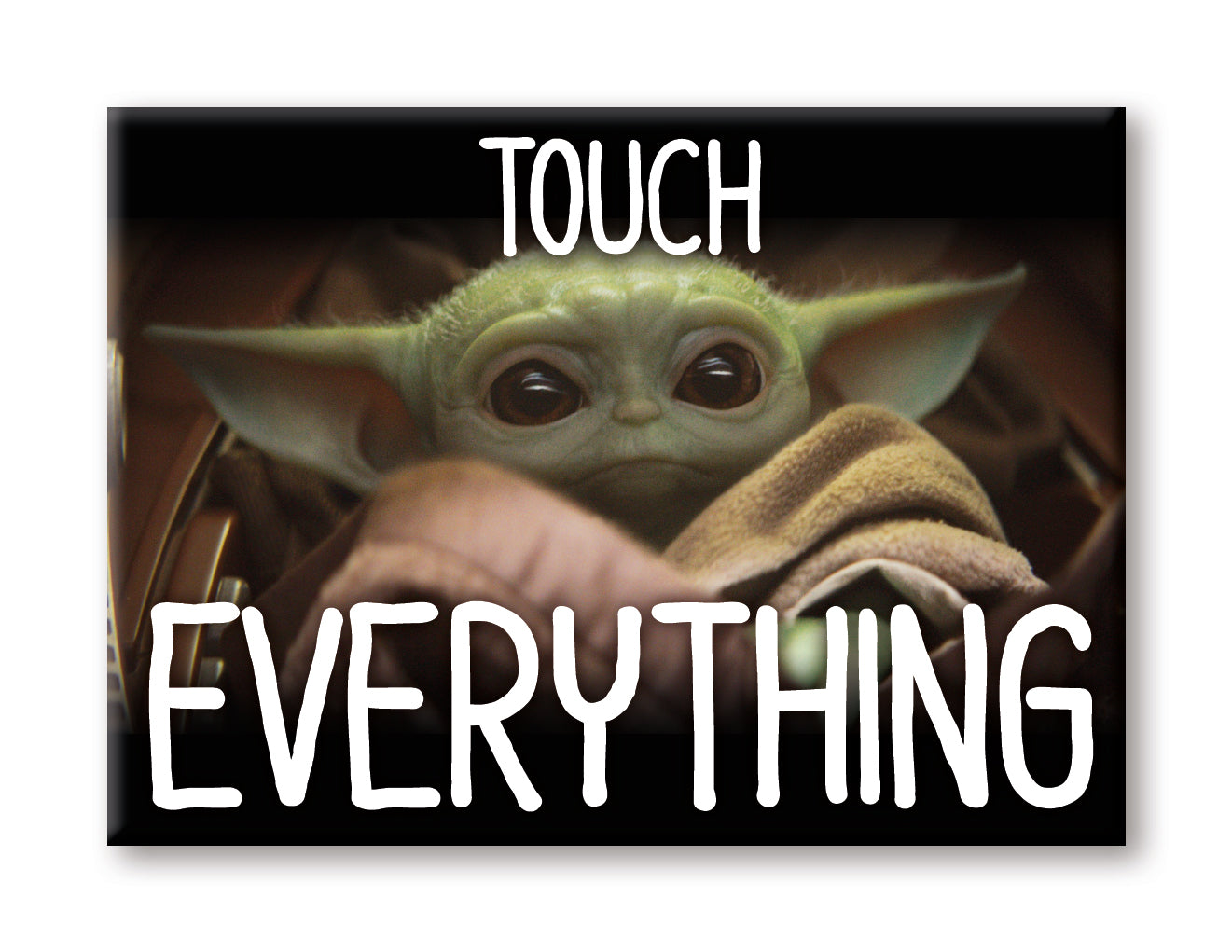 Star Wars Mandalorian Child Flat Magnet: Touch Everything
