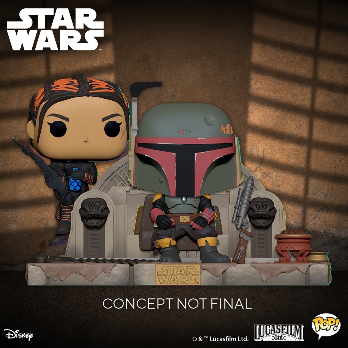 Pop! Moment: Star Wars The Mandalorian - Boba Fett & Fennec Shand Vinyl Figure