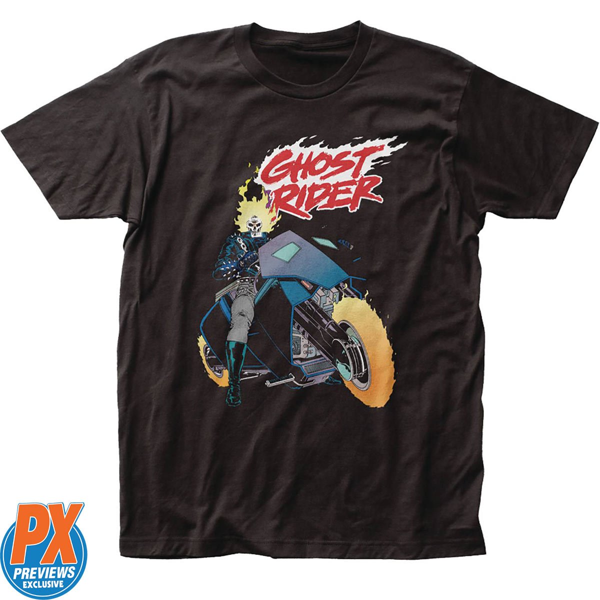 Marvel Ghost Rider (1990) #1 Bike Black T-Shirt - Previews Exclusive